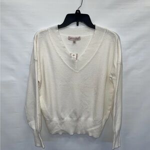 Philosophy Cream V-Neck Sweater